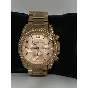 Michael Kors MK5263 Women's Stainless Steel Rose Gold Analog Dial Watch GE431